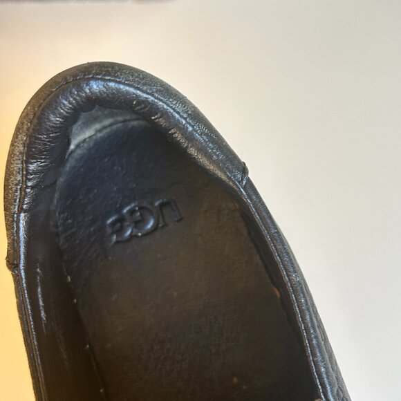 Black Leather Slip-On Sneakers - Picture 3 of 7